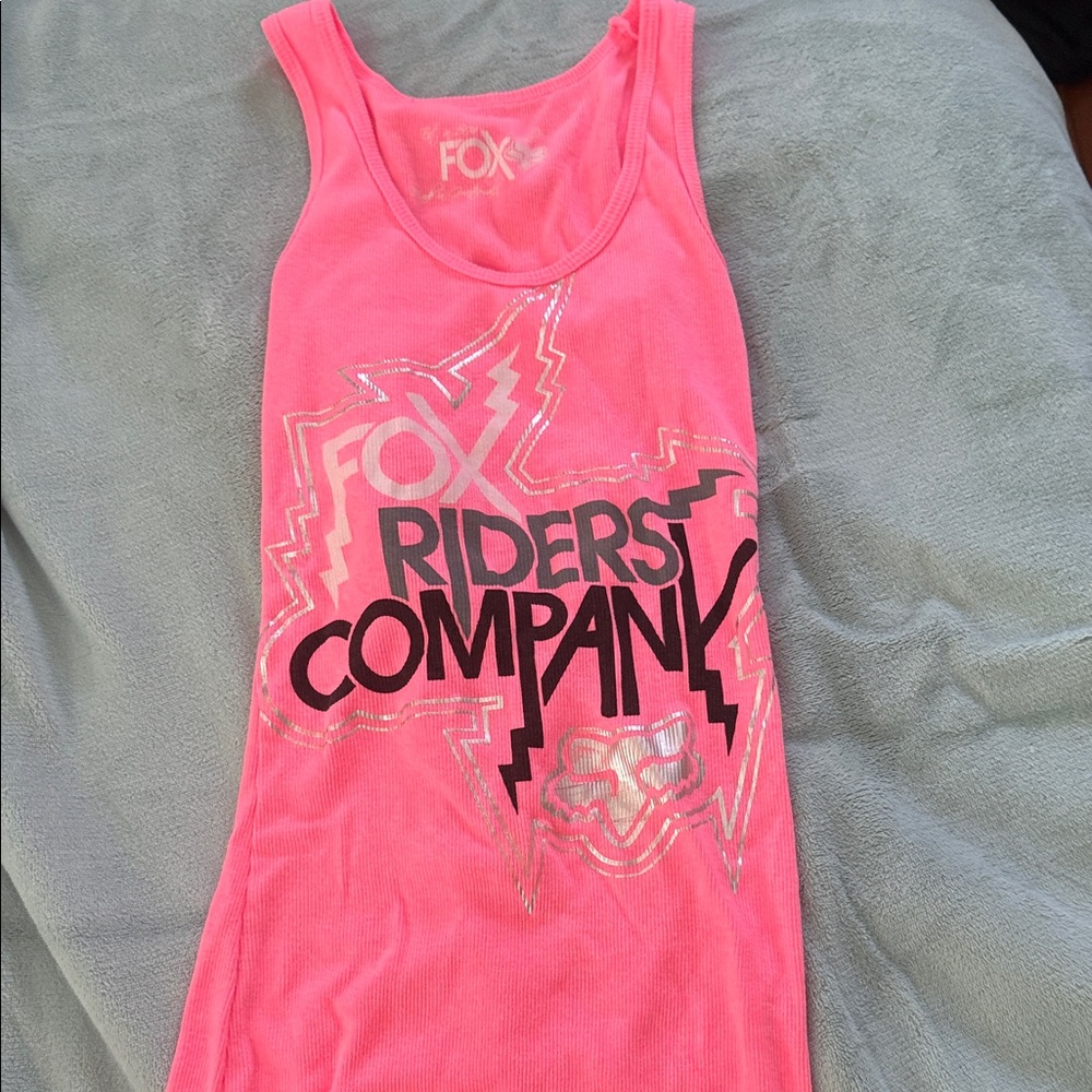 Fox Bright Pink Graphic Tank Top